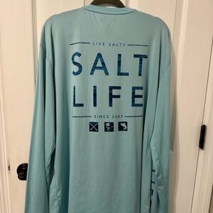 Salt Life Men's SLX Performance Long Sleeve Shirt Size XL Sporty